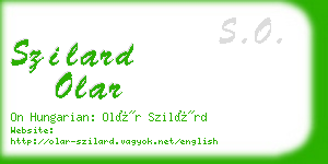 szilard olar business card